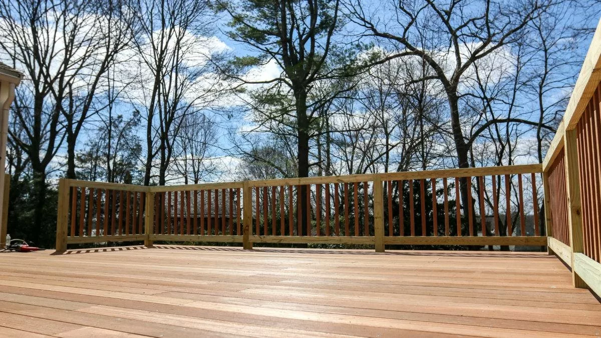 pressure treated deck railing